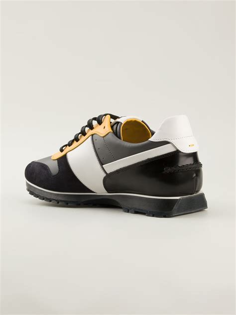 mens black fendi shoes|Fendi sneakers black and yellow.